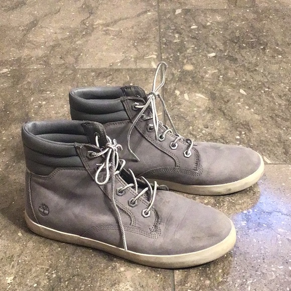 Gray leather Timberland boots, 9/40 - Picture 2 of 16
